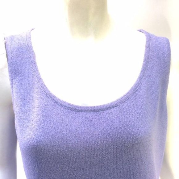 St. John Santana Knit Lavender Tank Camisole Top - Picture 4 of 7